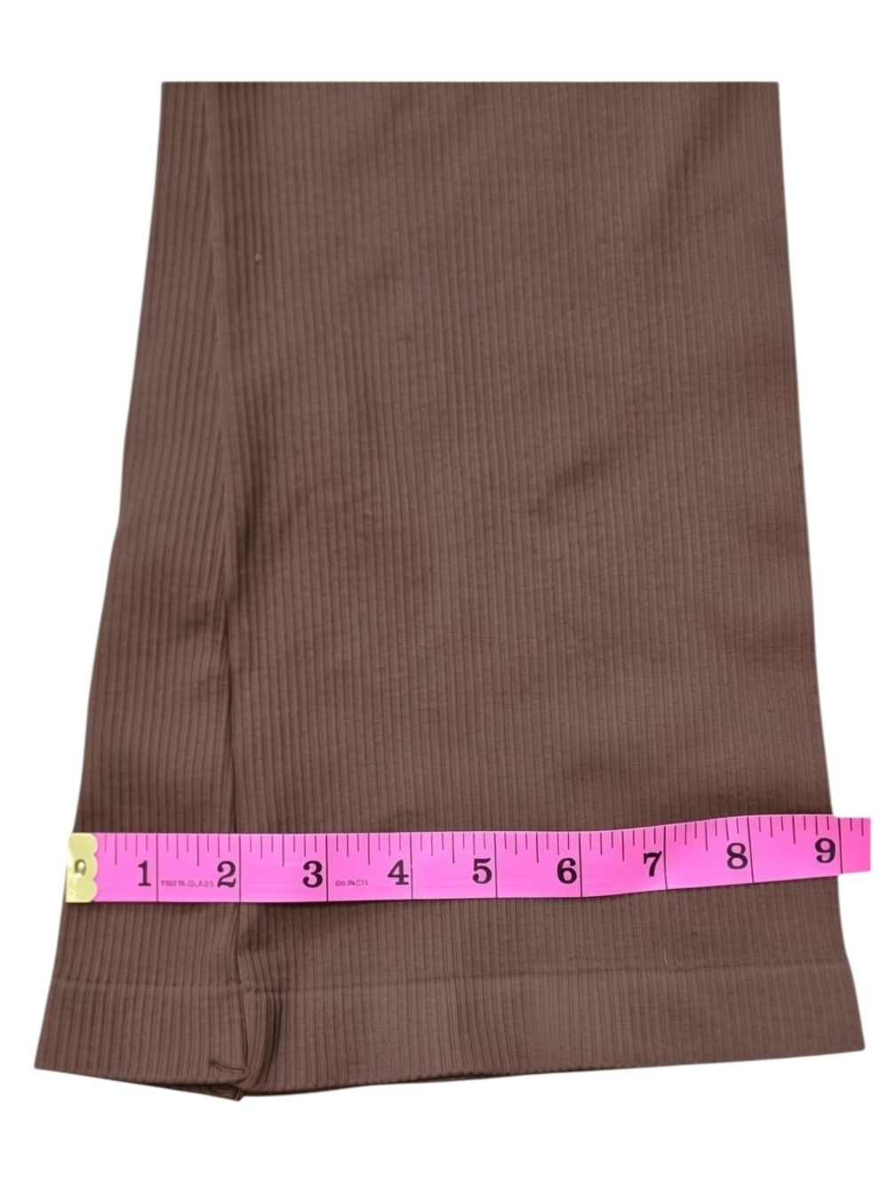 OQQ Ribbed Flare Leggings Brown Size Large High Waist Yoga Pants NWOT - Picture 5 of 9